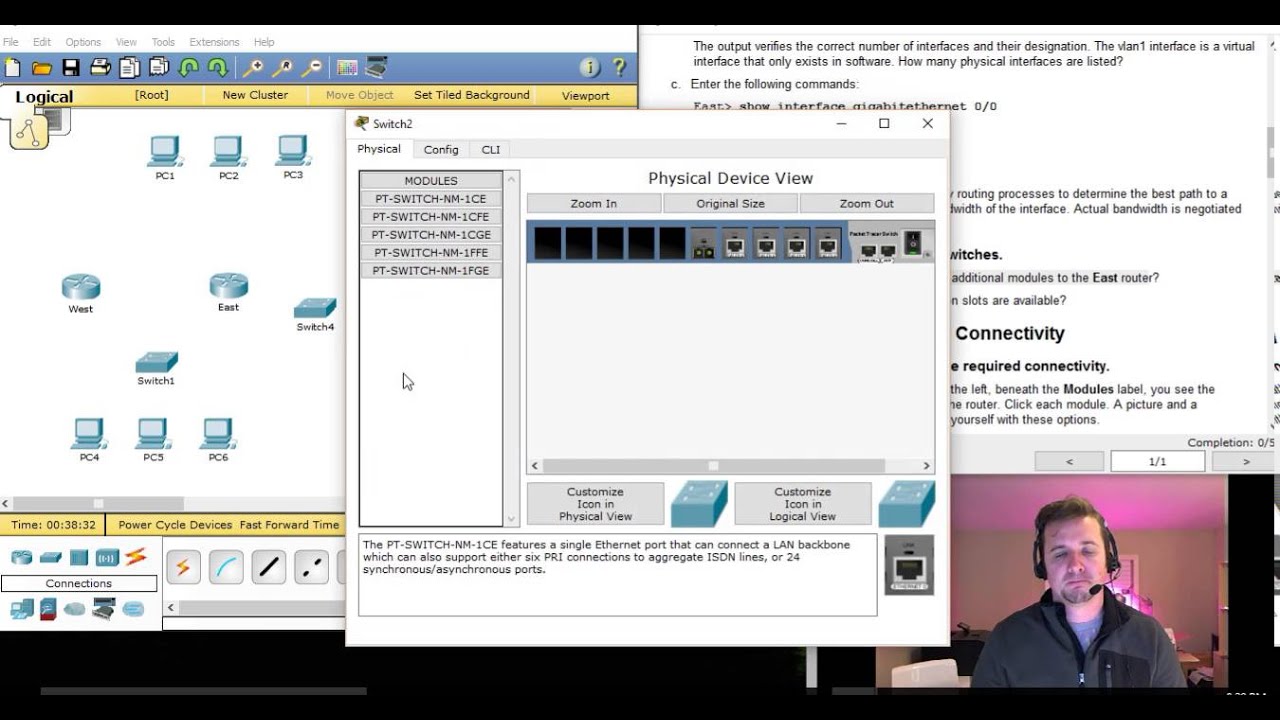 6.3.1.10 Packet Tracer - Exploring Internetworking Devices