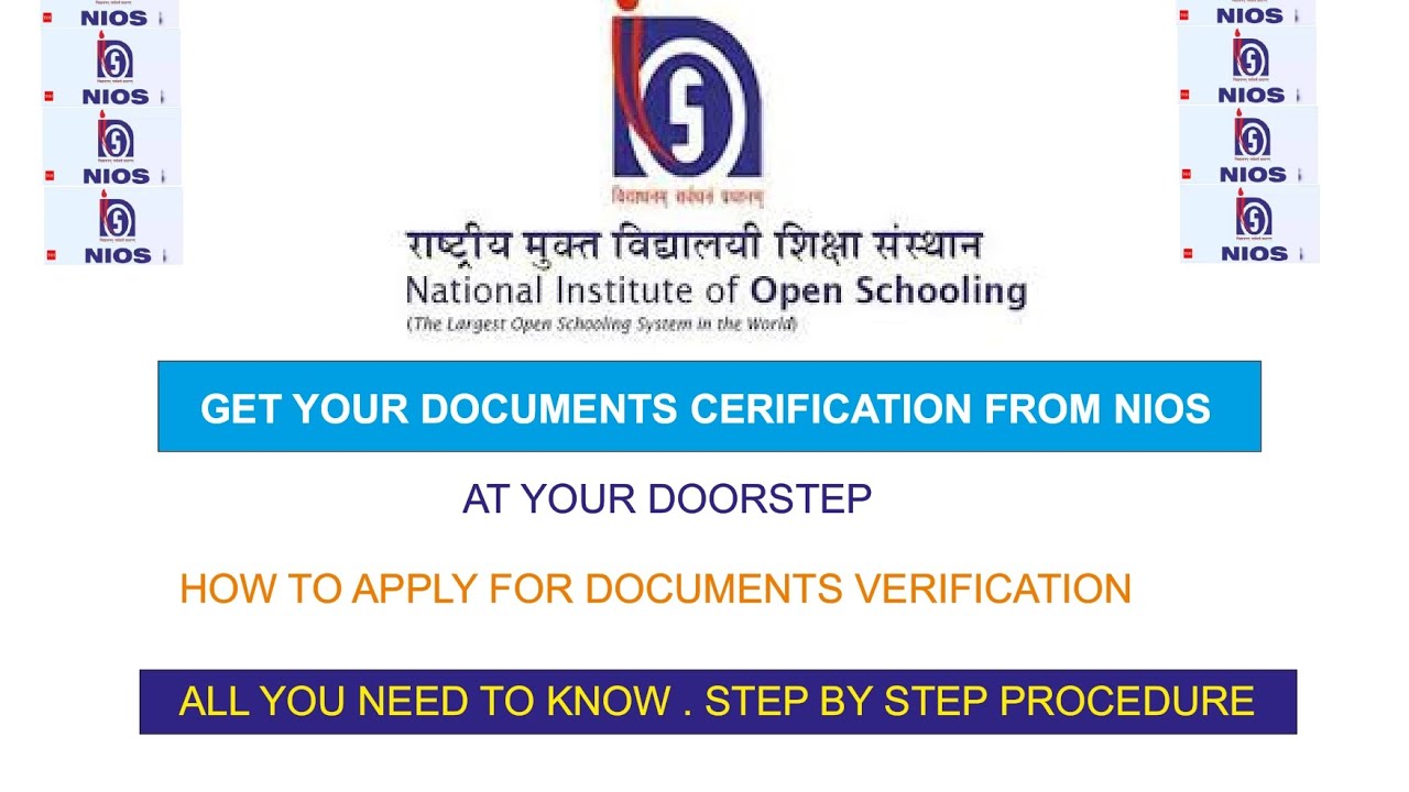 Board verification from NIOS | Documents verification from NIOS #verification #nios