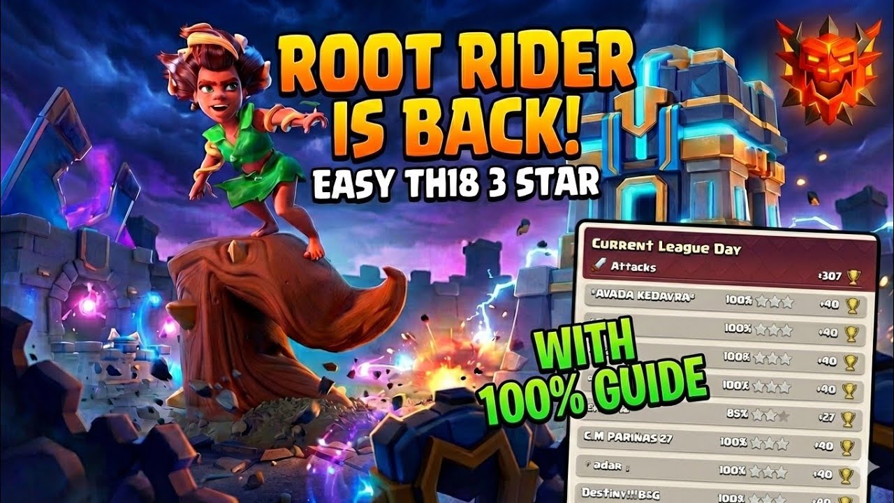 Town Hall 18 Meta Changed 😱 Root Rider is Back After Balance Update | Legend League Attack Strategy