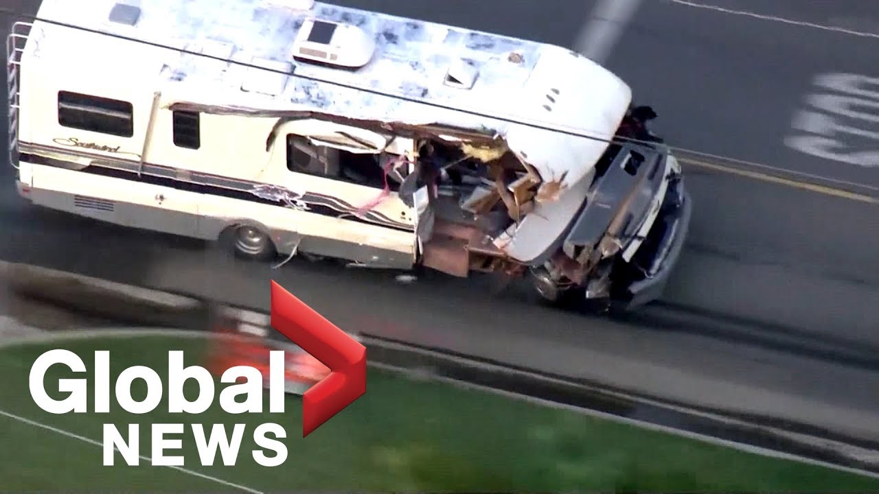 Woman leads police in California on wild chase in stolen motor home
