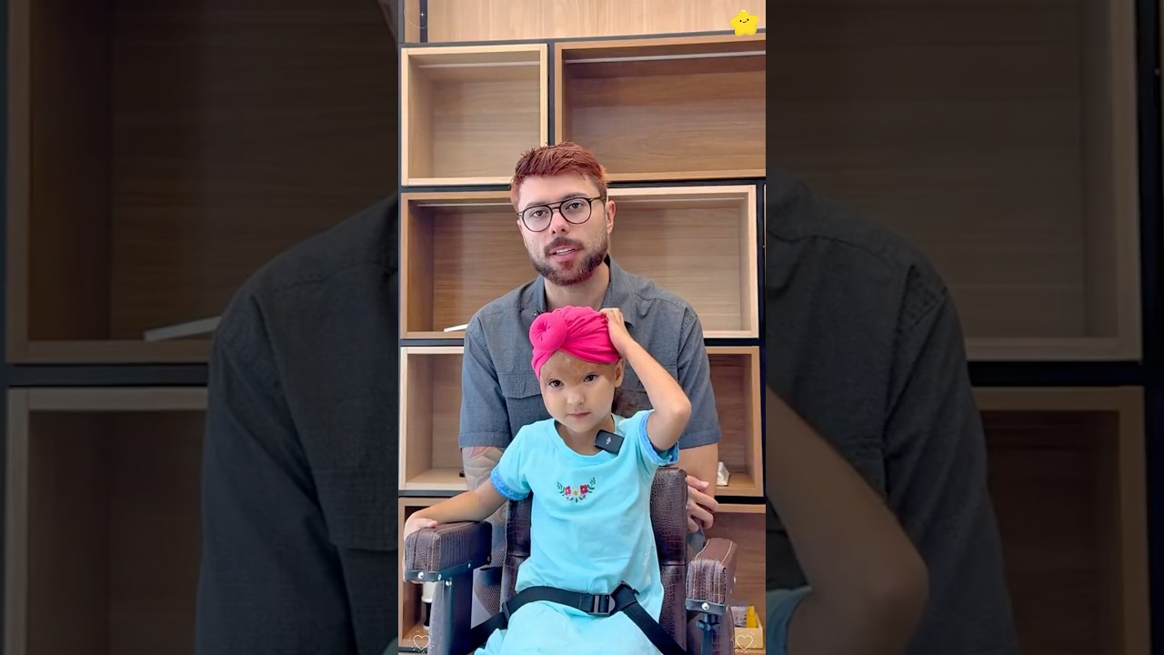 Putting a wig on kids#wig #kindness #children #hair