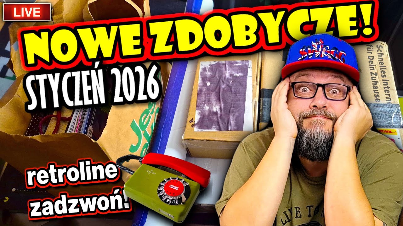 🔴 CO KRYJĄ TE #RETRO #PACZKI? SPRAWDZAM NA ŻYWO 👀🫣 PIERWSZY #UNBOXING W TYM ROKU!