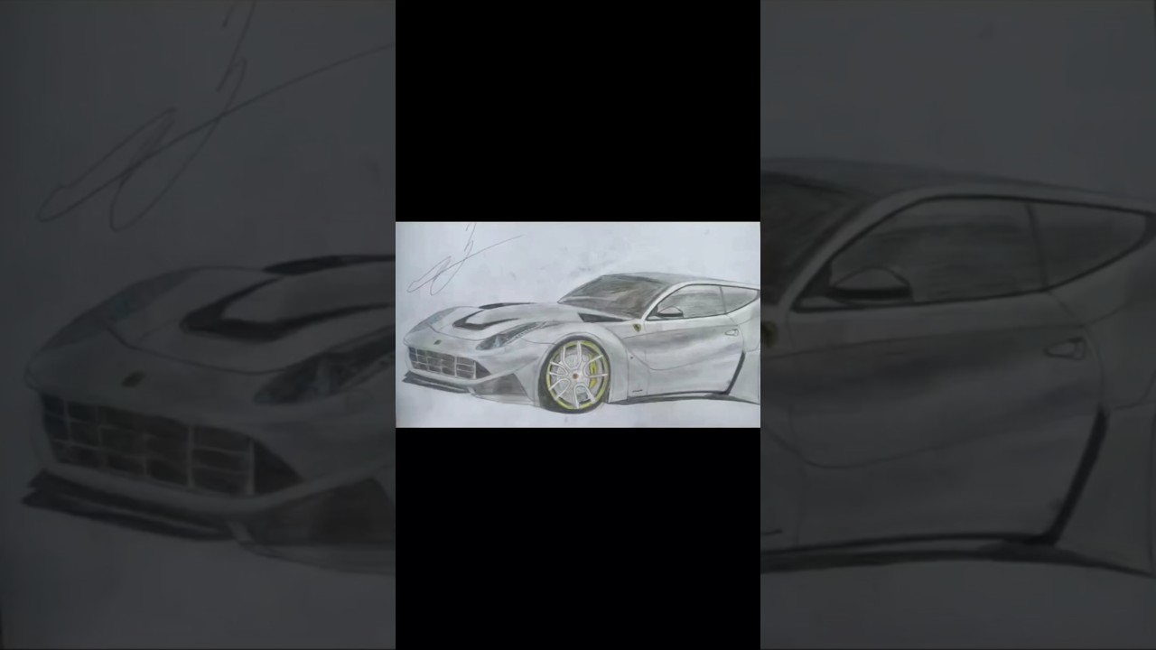 Рисую Ferrari #ferrari #ferra #ferrara #art #арт #auto #mobile #automobile #paint #pencil