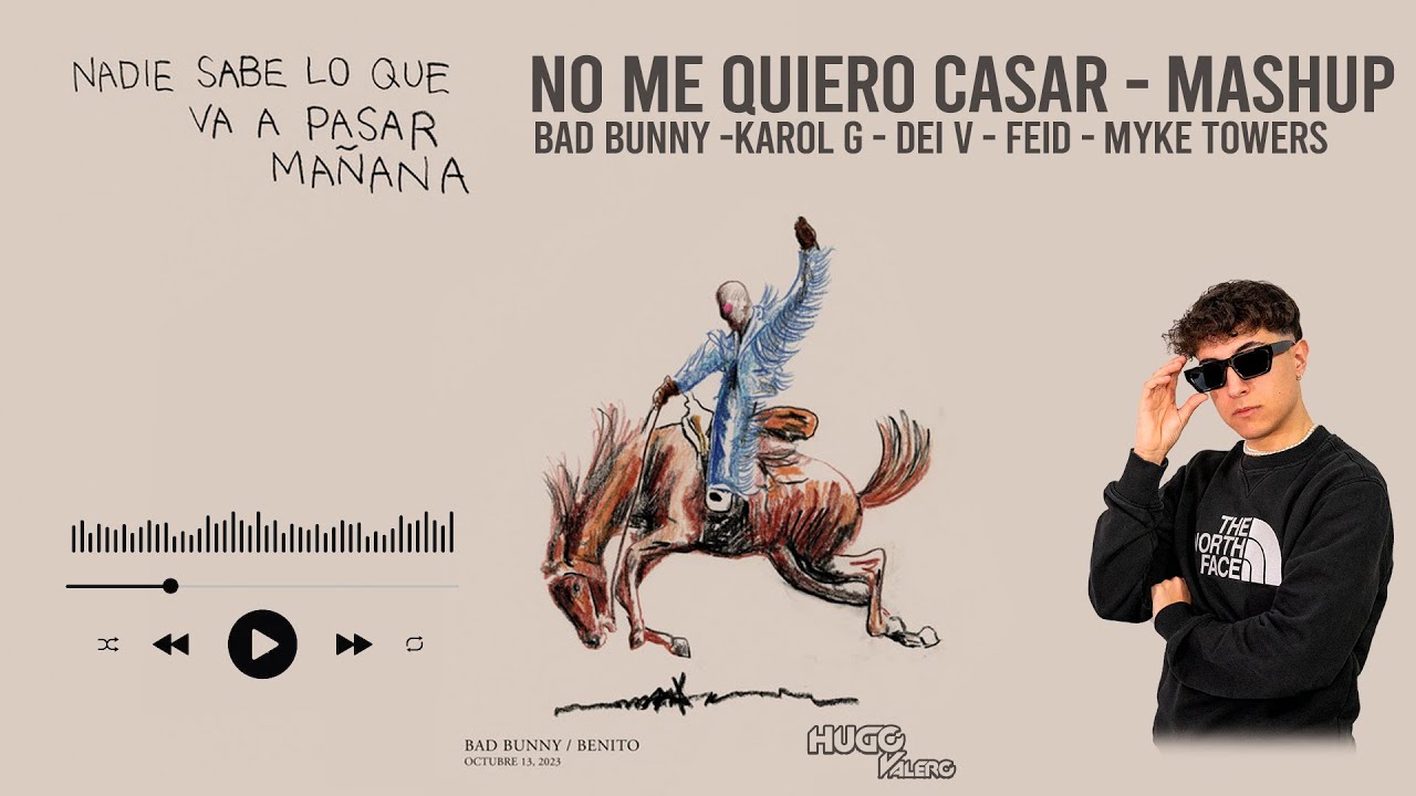 NO ME QUIERO CASAR - HUGO VALERO MASHUP (Bad Bunny, Feid, Karol G, Dei V, Myke towers...)