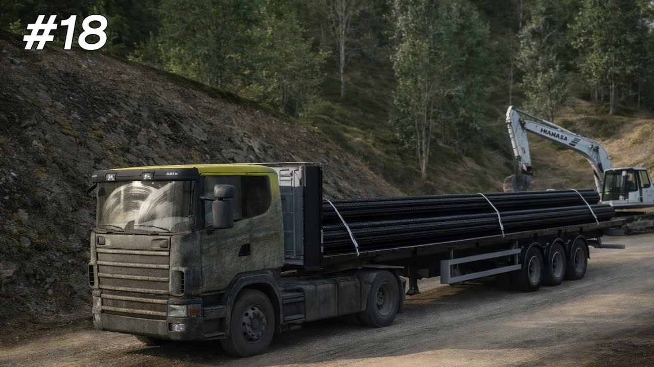 🚛 Truckers of Europe 3 #18 🌧️ realistic gameplay 🎮 realistic driving 🚦 heavy cargo 🪨 realistic truck