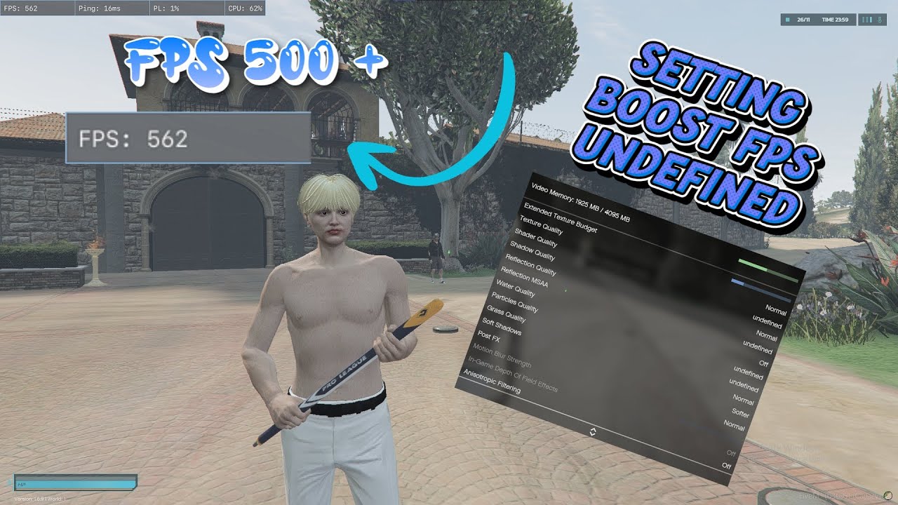 Fivem แจก+สอน ภาพ Setting Undefined Fps 400+ โรเพลลื่นๆๆ [ลิ้งใต้คลิป]