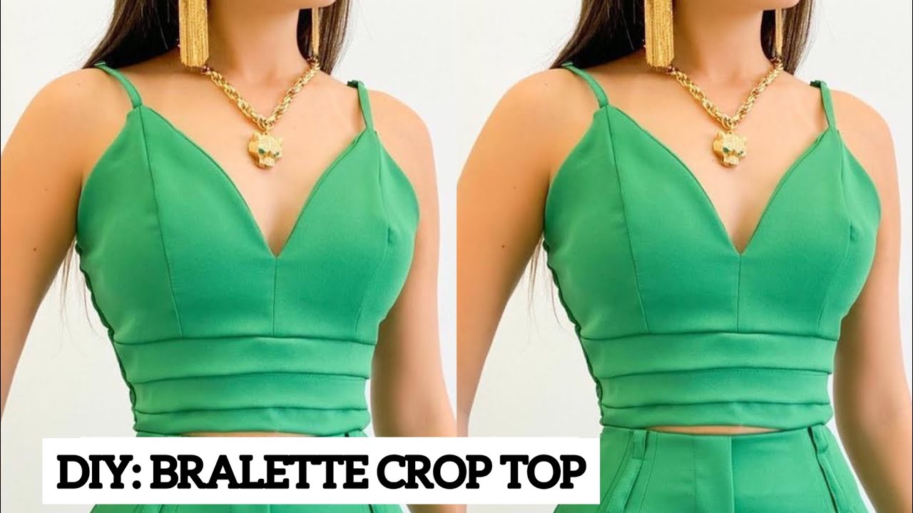 DIY: How to Cut and Sew this BRALETTE CROP TOP | Easy step by step tutorial
