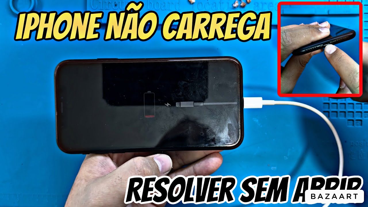 Iphone não carrega | Como Resolver sem precisar abrir  passo a passo
