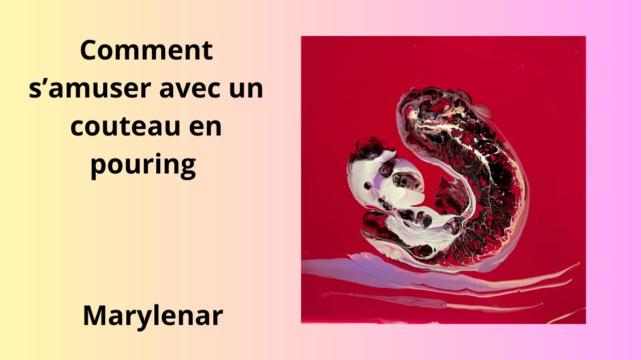 Pouring, juste avec un couteau et un peu de peinture #pouring #fluidartist #peintureacrylique