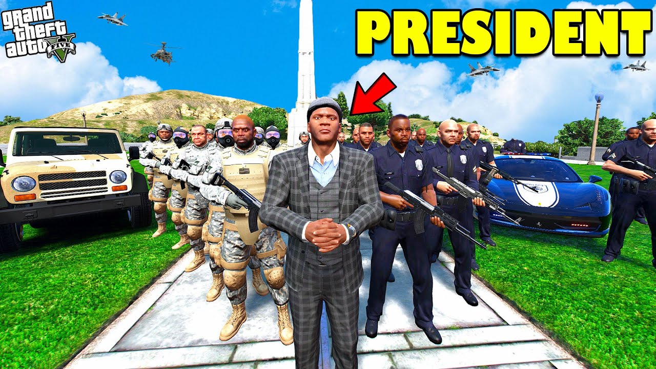 Franklin Becomes the Most DANGEROUS President In Los Santos GTA 5! | SHINCHAN and CHOP