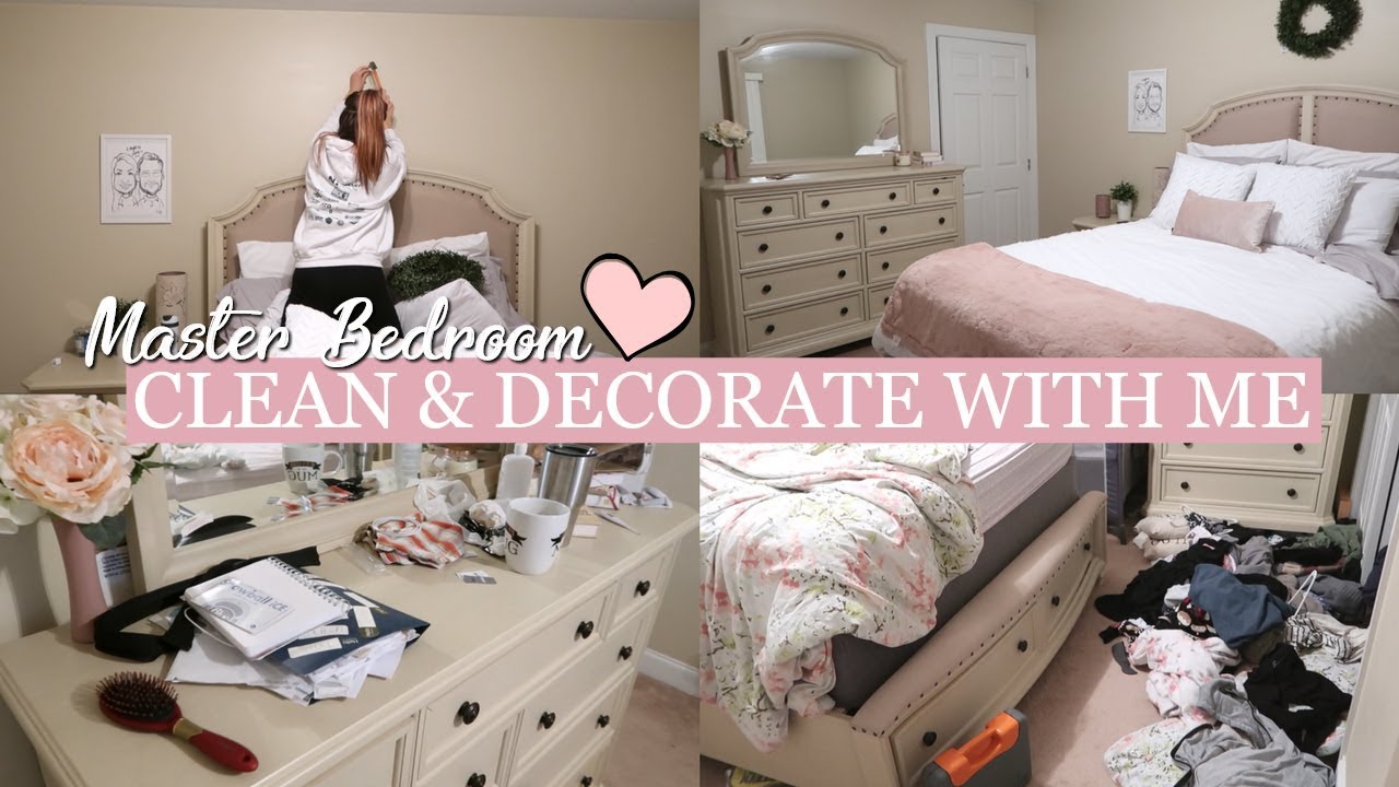 CLEAN AND DECORATE WITH ME 2018 | Master Bedroom Speed Cleaning | Cleaning Motivation