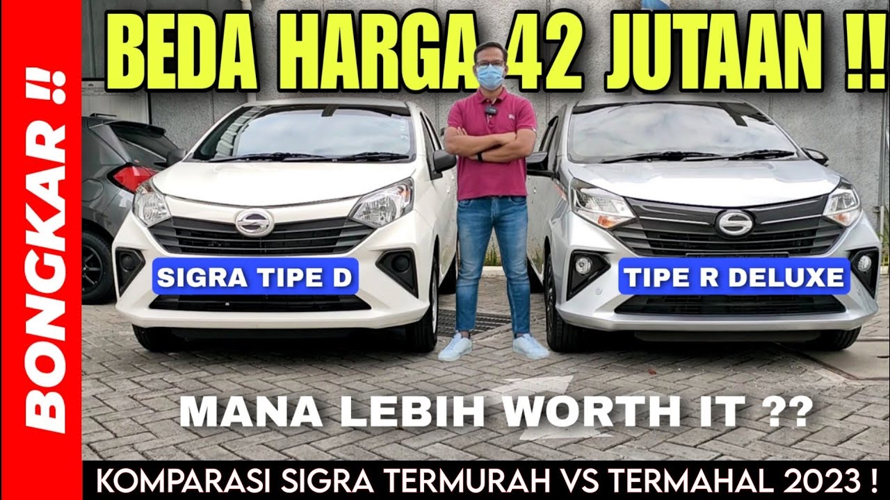 Bongkar !! Perbandingan Daihatsu New Sigra Tipe D VS R Deluxe 2023 || Review Exterior & Interior !