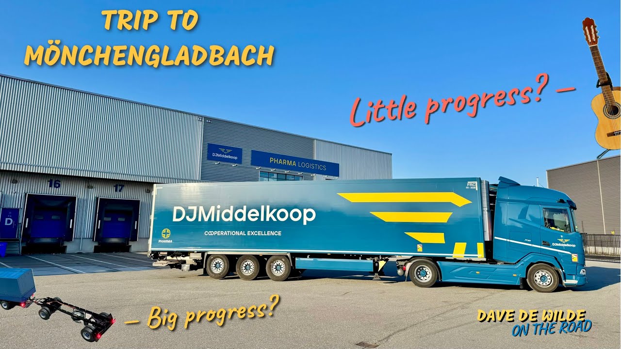 Trip to Mönchengladbach in beautiful weather and progress on the RC DAF 3300!  And guitar..? 🚛💨