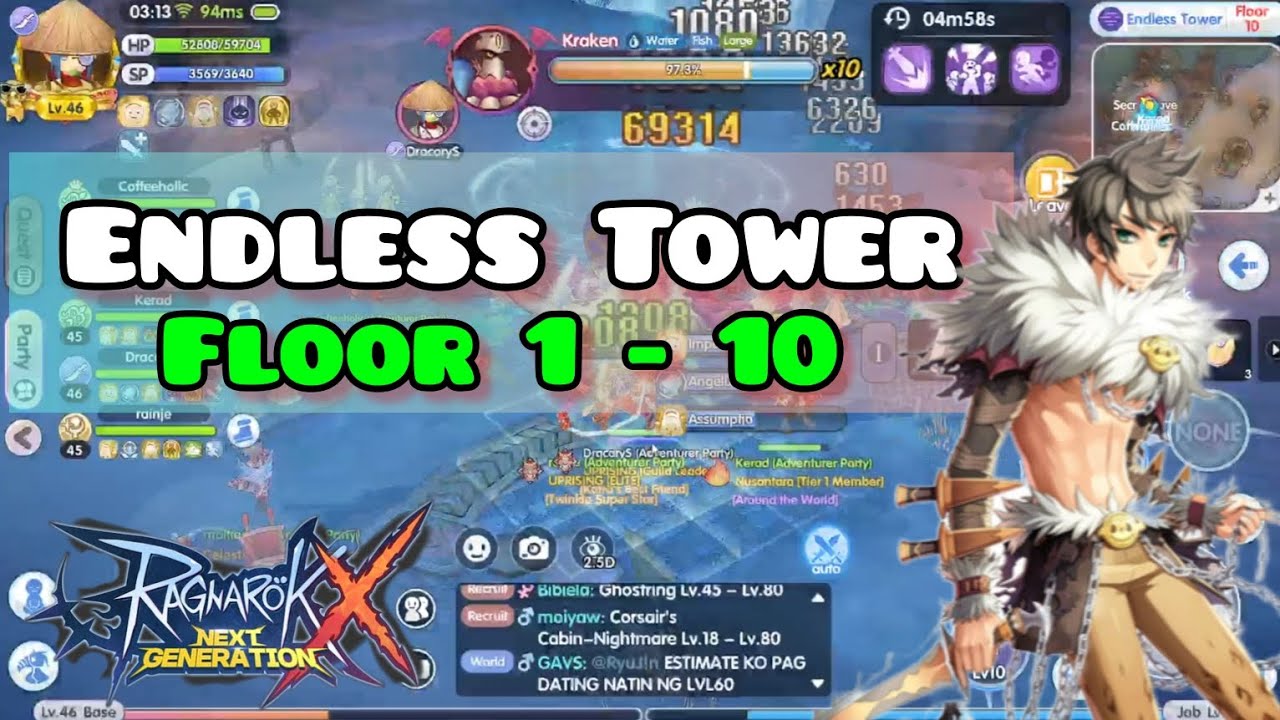 ENDLESS TOWER FLOOR 1 - 10 FULL RUN | DAILY GRIND EP. 08 | ROX Global