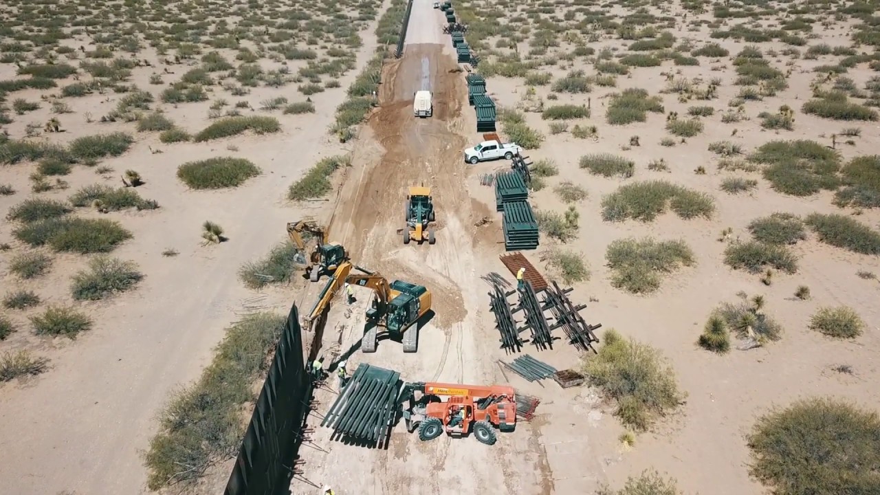 new border wall.santa teresa new mexico,by drone