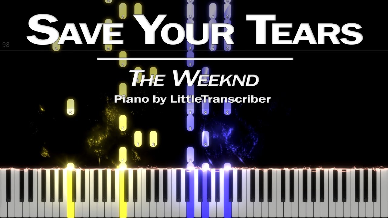 The Weeknd - Save Your Tears (Piano Cover) Tutorial by LittleTranscriber