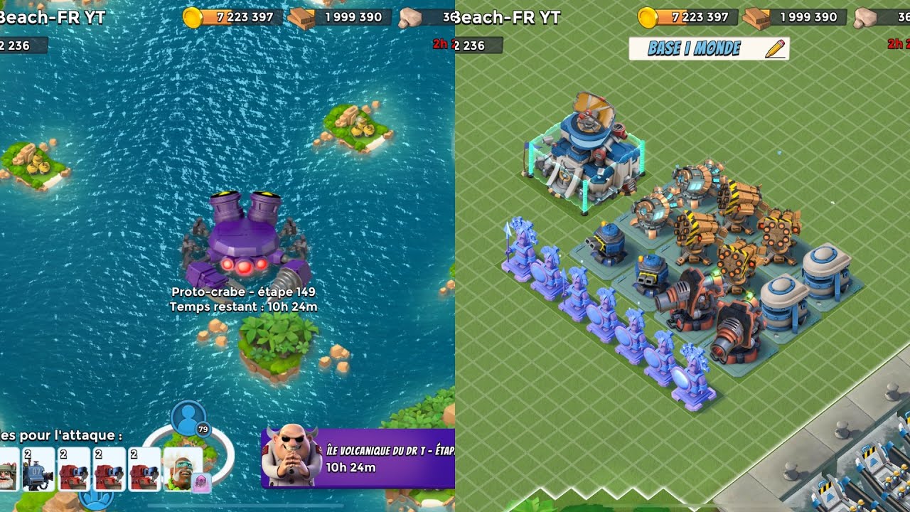 Je MAXE mon QG27 grâce au méga crabe sur BOOM BEACH 🦀