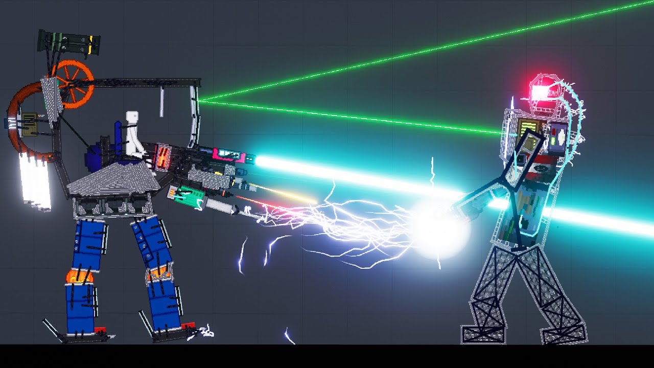 Super Giant Mechs Fighting Each Other In People Playground Vol.3
