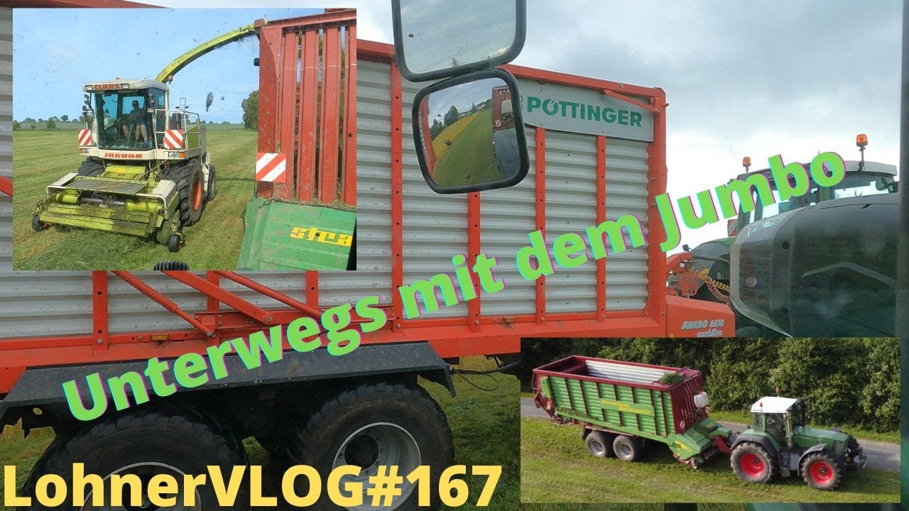 LohnerVLOG#167 Unterwegs mit dem Pöttinger Jumbo, Claas Jaguar und Fendt 818/ 826 S4 im 2. Schnitt