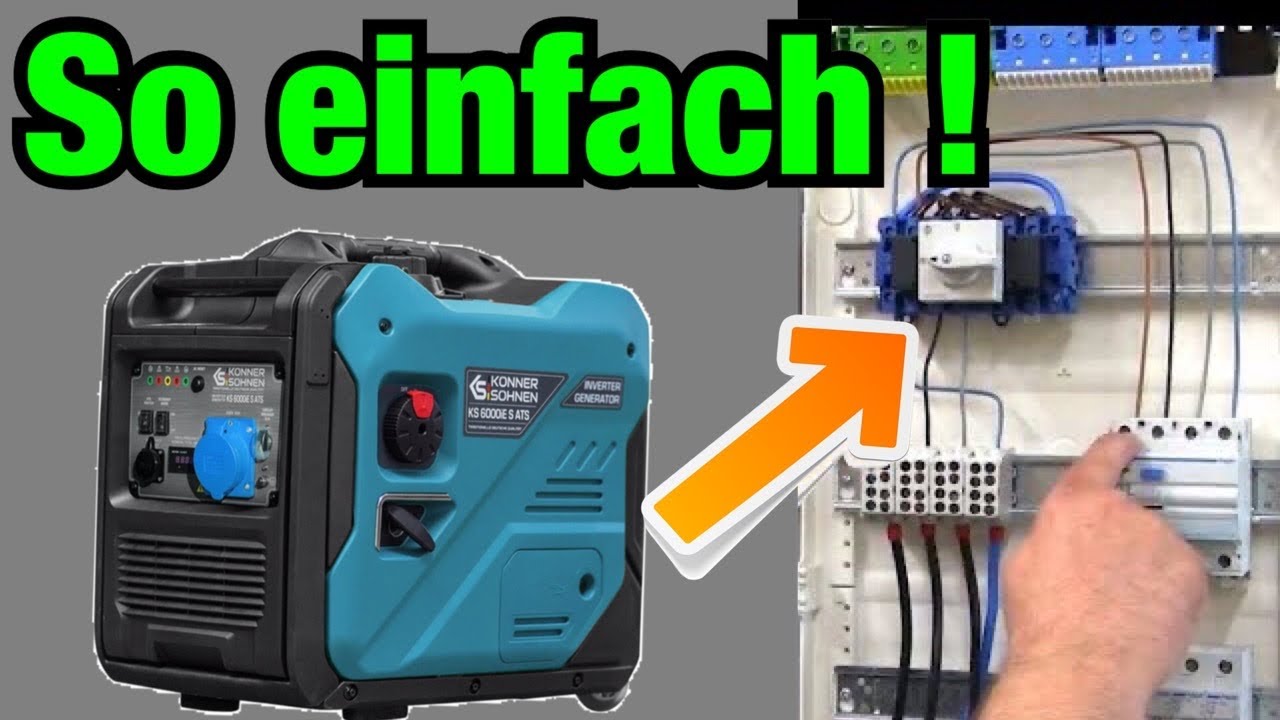 Notstromaggregat mit AUTOSTART | Mit Umschalter ans Hausnetz anschließen  
