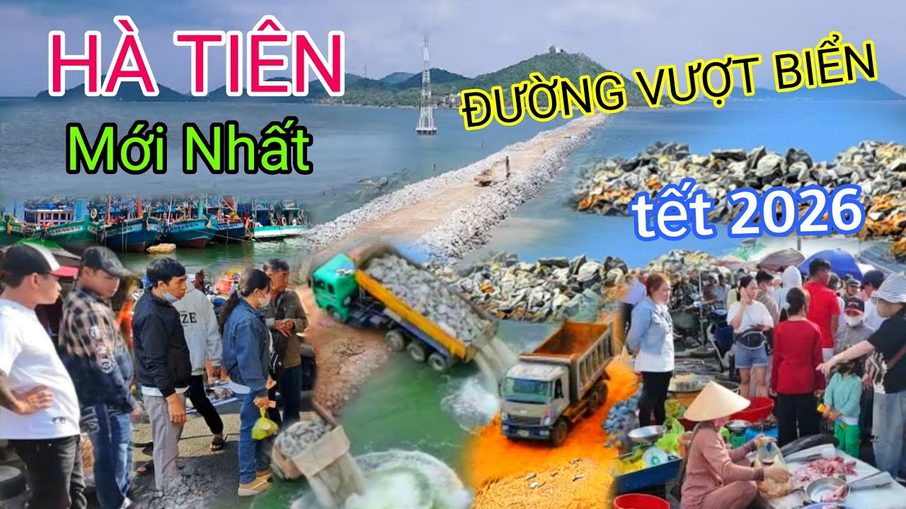 RA TẬN NƠI XEM DIỆN MẠO MỚI CON ĐƯỜNG LẤN BIỂN HÀ TIÊN NGAY LÚC NÀY ĐÃ QUÁ XA - BÀ CON ĐỔ VỀ DU LỊCH