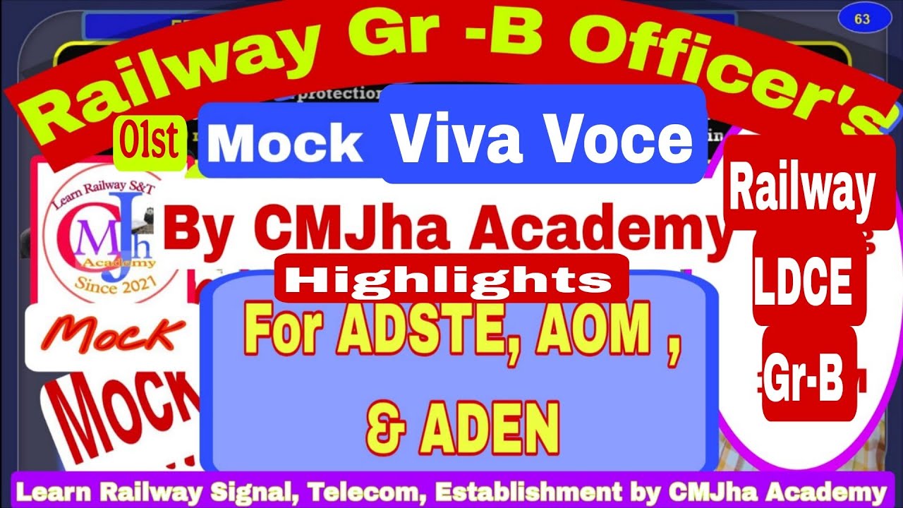 Demo of 01st mock Viva Voce interview practice for Gr-B officers in Railway by CMJha Academy