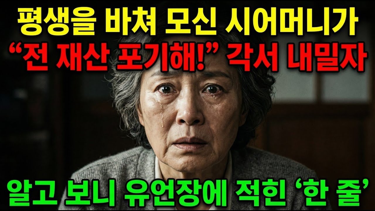 65세 이순임 며느리, 장례식날 유산 포기 각서 내민 시어머니의 충격적인 시험 | 노후사연 | 오디오북 | 반전사연 | 감동사연 | 시니어사연 | 사연라디오