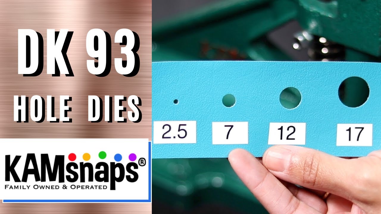 KAMsnaps Hole Cutting Dies for DK-93 Professional Table Top Press