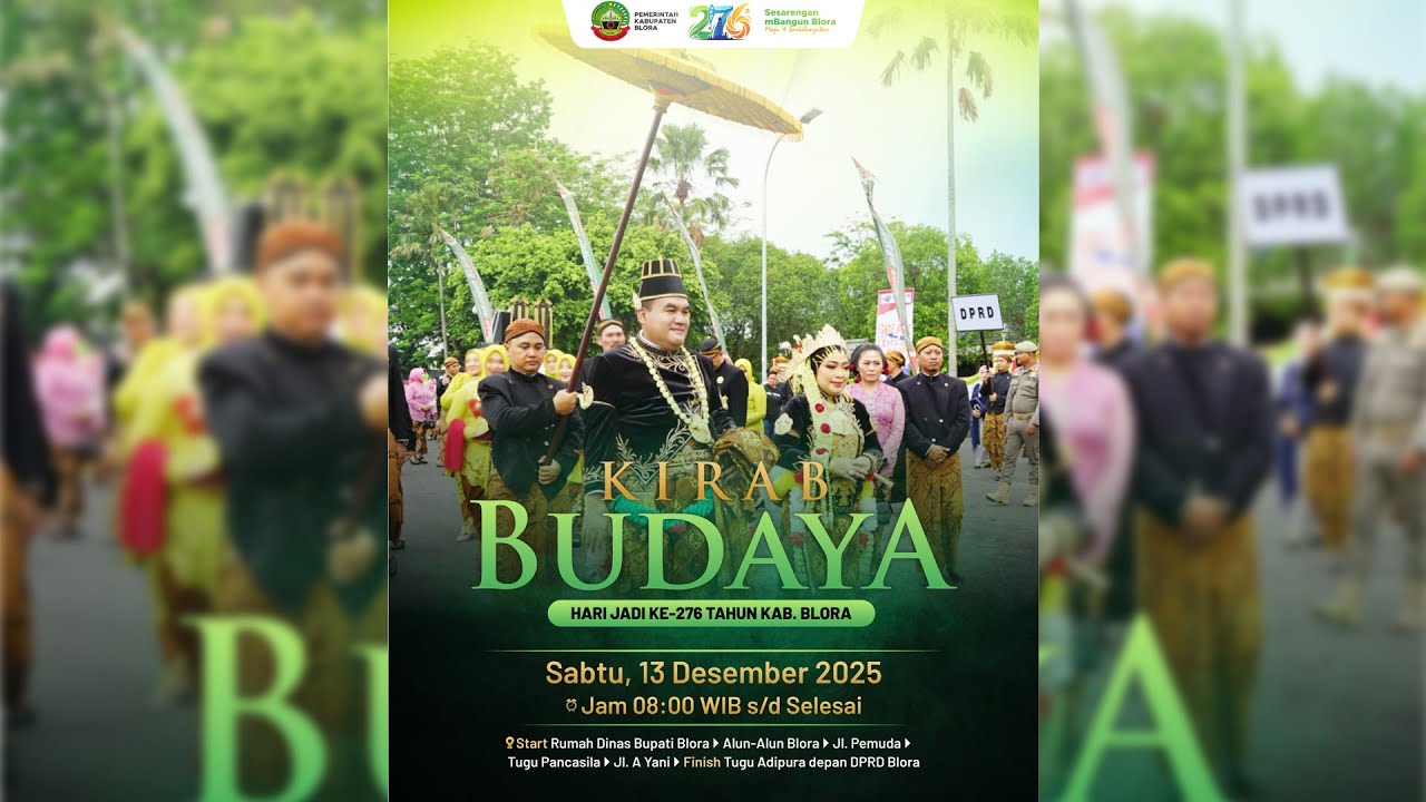 Kirab Budaya Hari Jadi Blora Ke 276 - Nyawiji Mbangun Blora, Akur Makmur Misuwur
