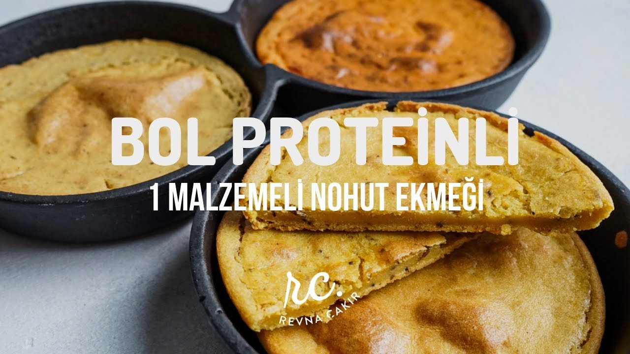 1 Malzemeli Bol Proteinli Nohut Ekmeği | Glutensiz& Vegan Socca Bread