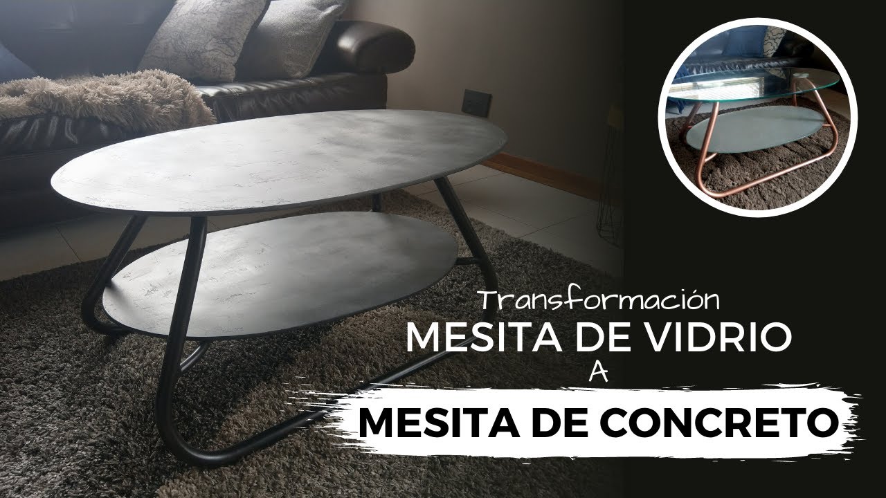 Cómo pintar una mesa con efecto hormigón o concreto fácilmente / Pintura efecto cemento DIY.