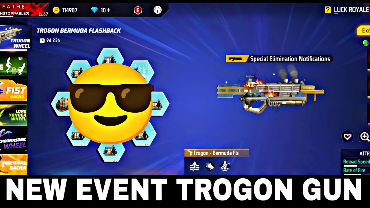 New Event 2024 Trogon Bermuda Flashback In Free Fire | New Trogon Gun Skin Return In Pakistan Server