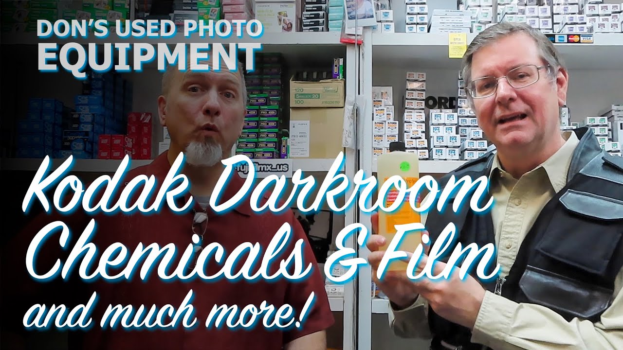 Kodak Darkroom Chemicals and Film at Don's Used Photo Equipment, in Dallas, Texas