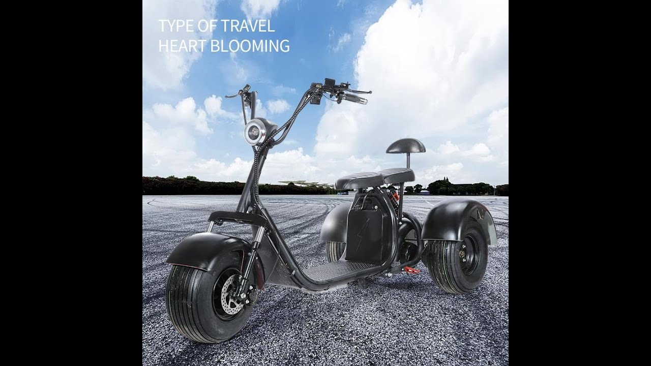 SoverSky 3 wheels Fat Tire scooter 2000w Trike Moped  T7 0 Assembly