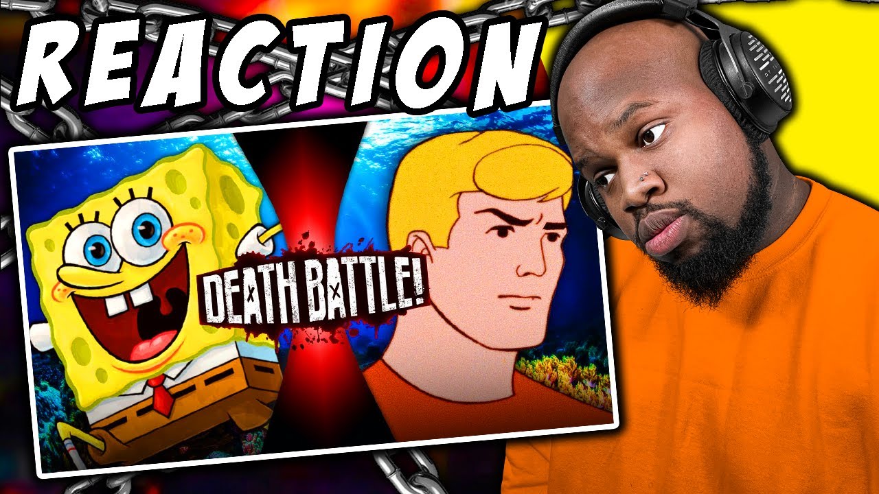 SpongeBob VS Aquaman (Nickelodeon VS Super Friends) | DEATH BATTLE! [REACTION]