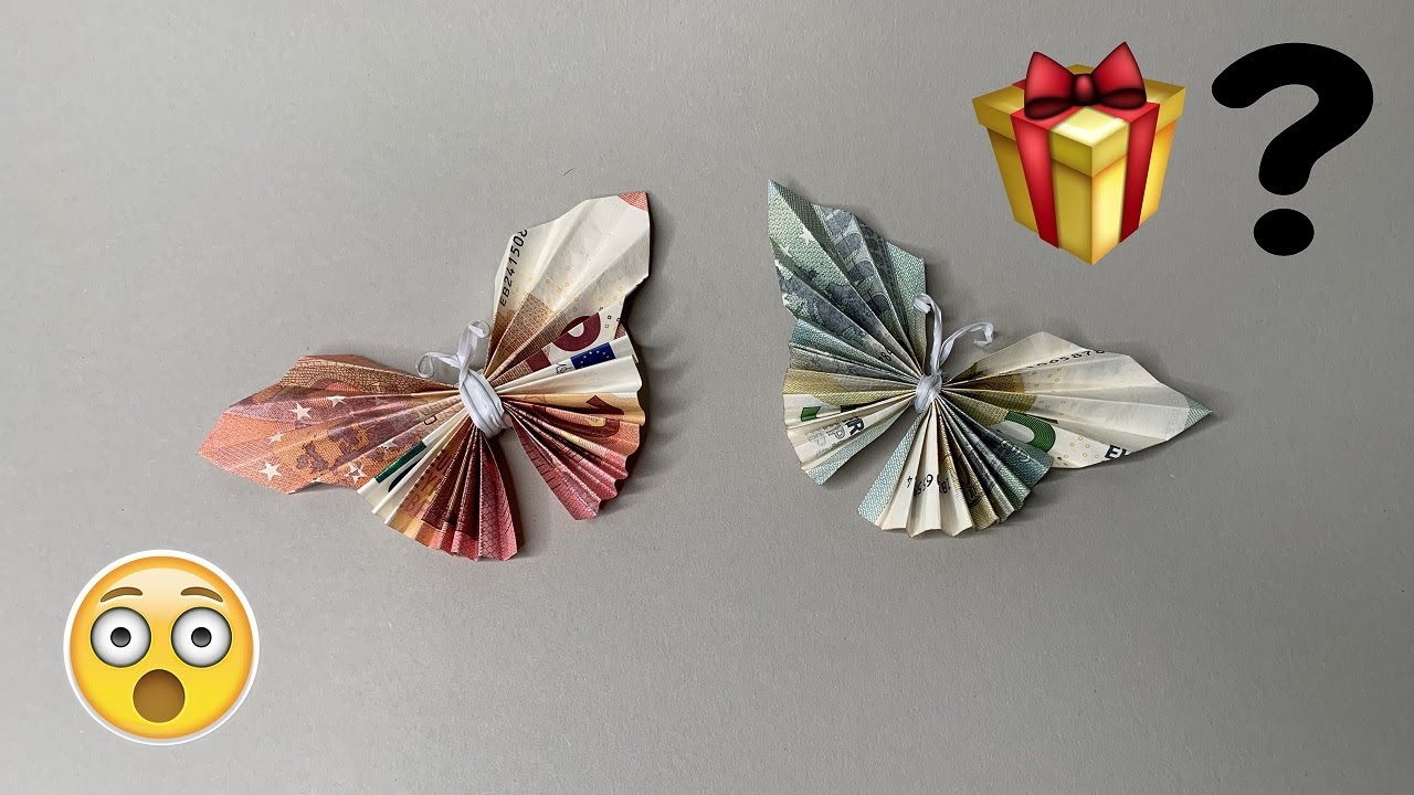 ВЫ ИЩЕТЕ ТВОРЧЕСКИЙ ПОДАРОК? 🦋💸 | Сложите бабочку из банкноты