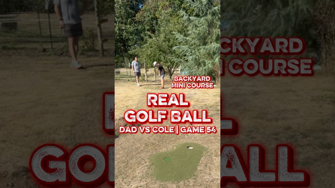After many request, we finally use a Real Golf Ball! #backyarddesign #backyard #golf #golfaddict
