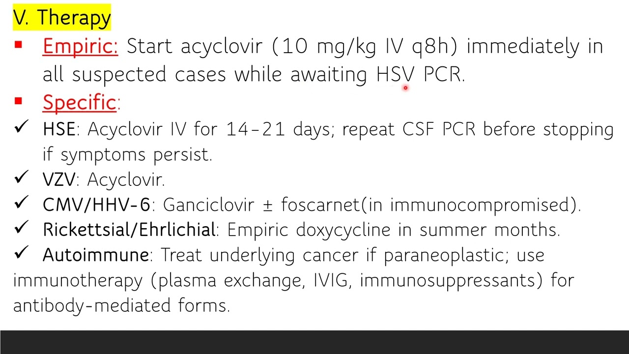تكملة محاضرة Encephalitis