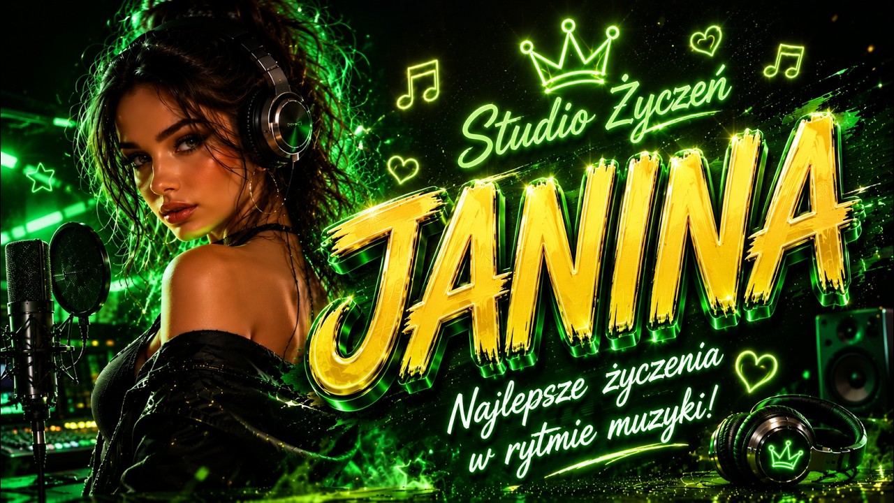 Studio Życzeń - Janina ❤️ | Piosenka Na Imieniny Janiny | Śpiewane Życzenia na Urodziny 💖 #muzyka