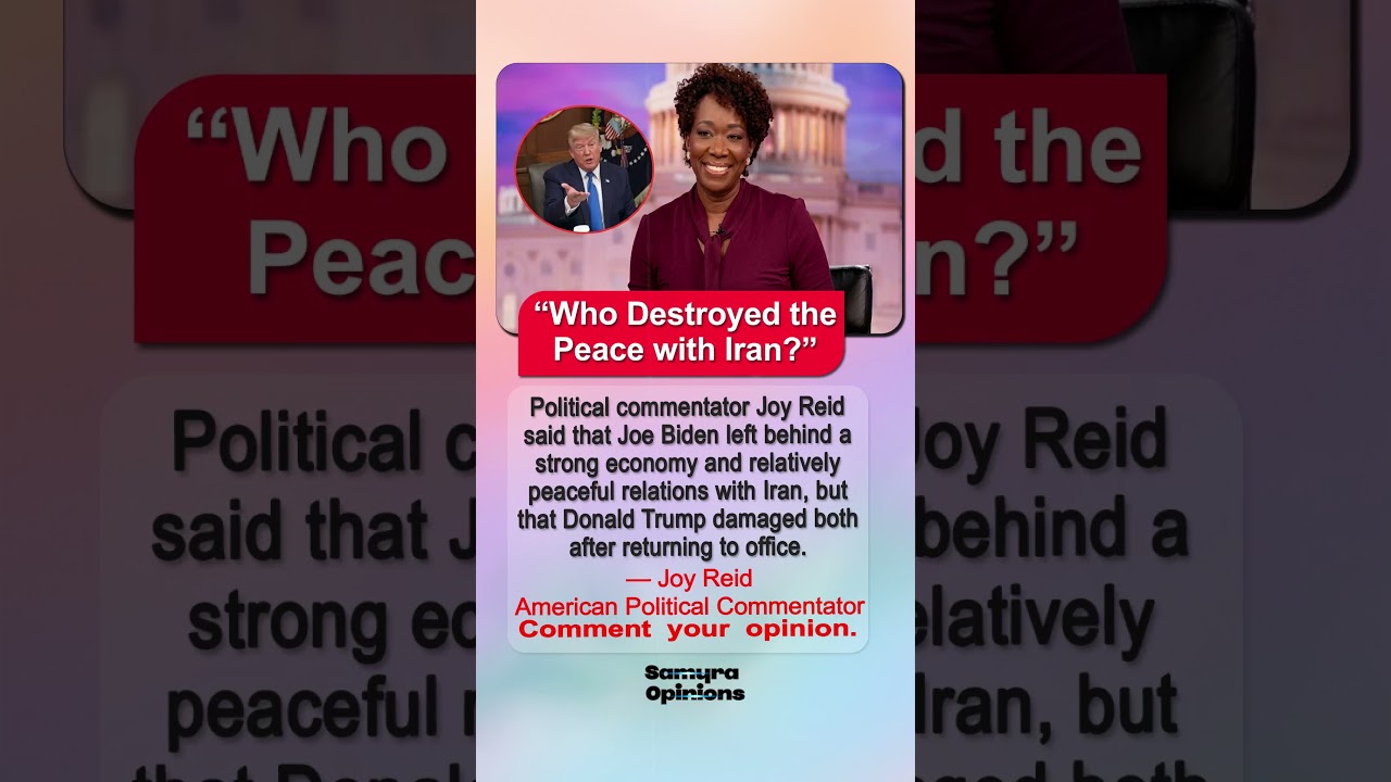 Trump vs Biden on Iran? Joy Reid Weighs In #geopolitics