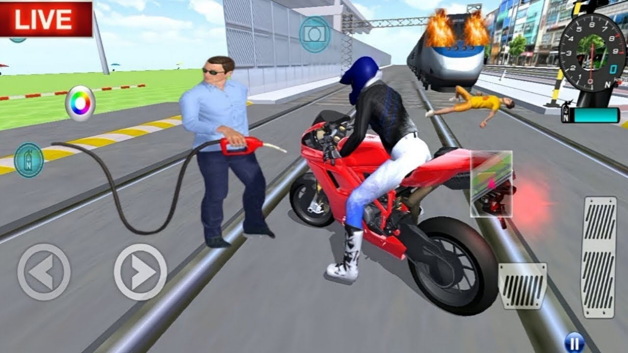 ⁉✅3D Driving Class Simulator Bullet Train Vs Motorbike - Bike Driving Game - Android Gameplay