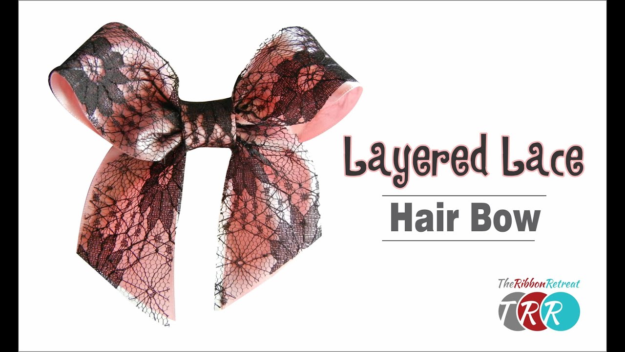 How to Make a Layered Lace Hair Bow - TheRibbonRetreat.com
