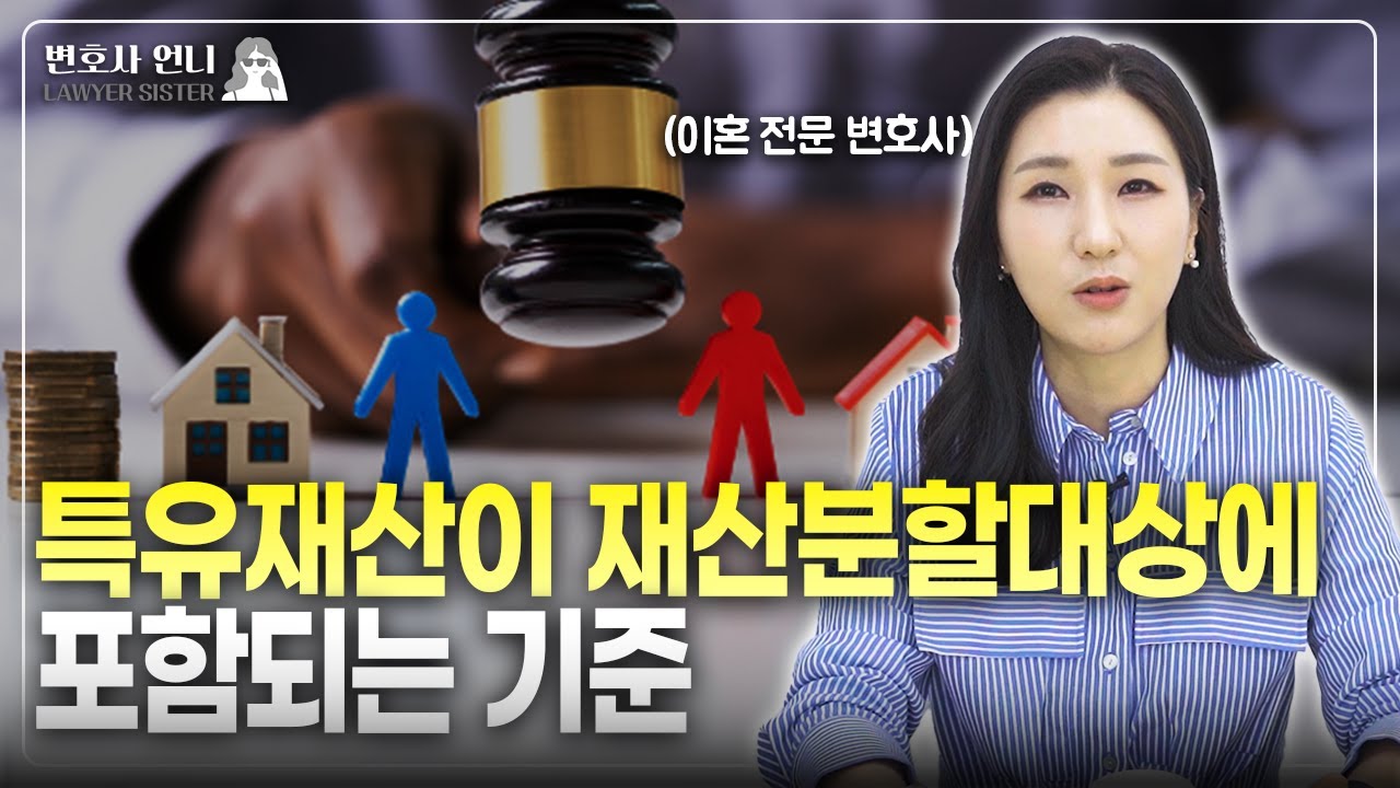 이혼 소송 시 특유 재산이 재산분할 대상에 포함되는 기준은?  | 이혼전문 박은주 변호사