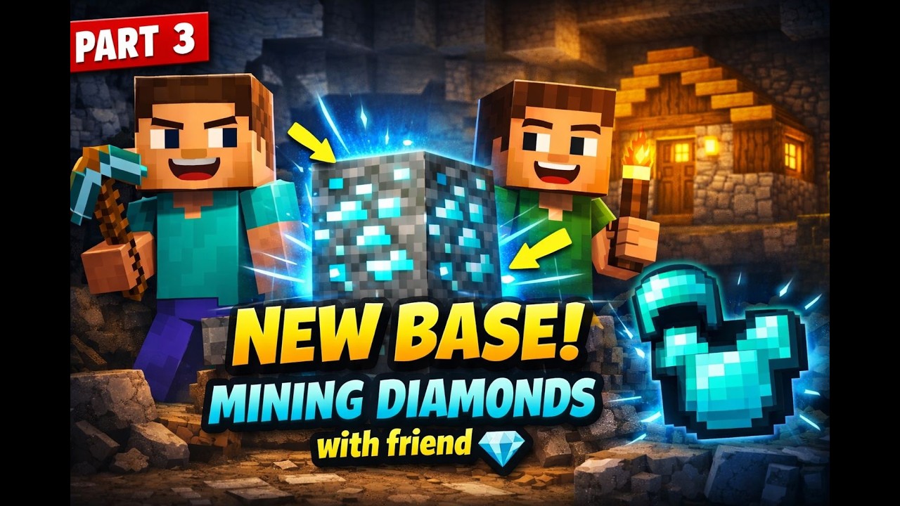 part:3 minecraft new base and mining for armor#minecraft #youtube #minecraftsurvival #millionviews