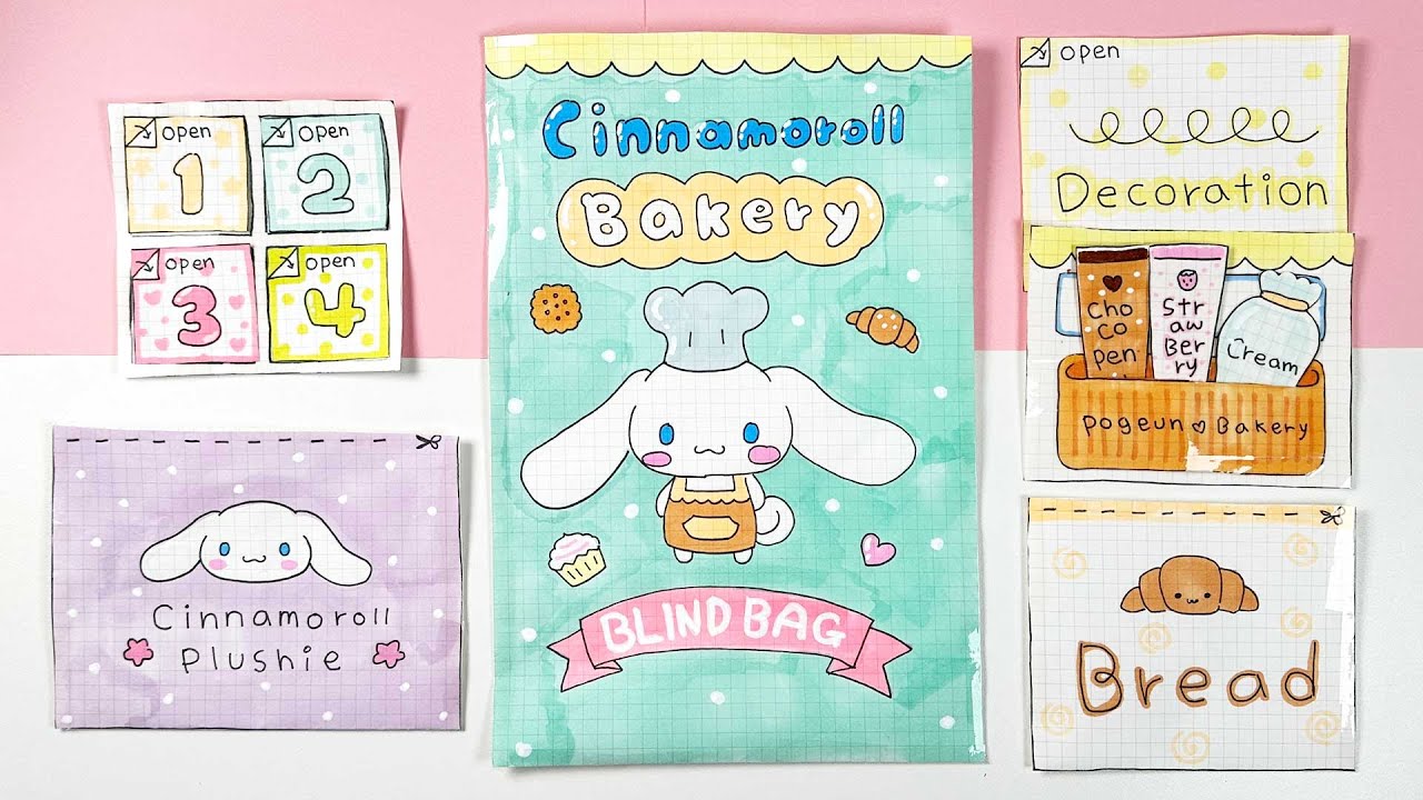 Cinnamoroll Bakery Blind Bag l Free printable + Tutorial🩵