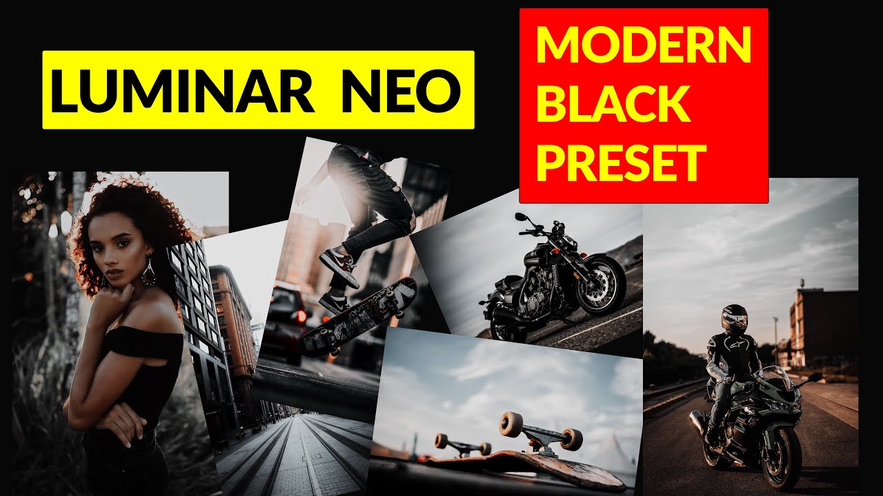 Luminar Neo. Create a modern black preset with me.