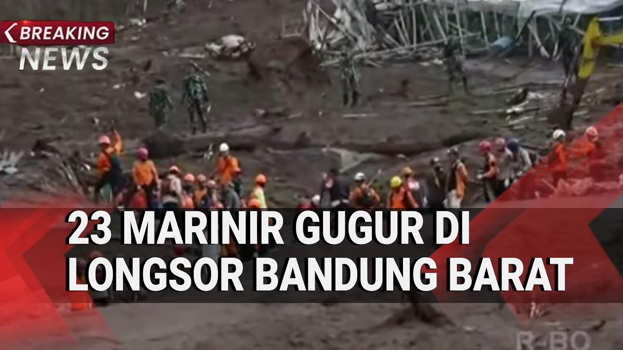 23 Prajurit Marinir Gugur saat Longsor Bandung Barat