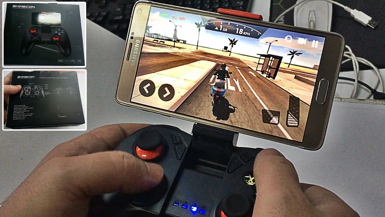 ShineCon Wireless BlueTooth JoyStick or GamePad for Android SmartPhone and Tablet Unboxing and Guide
