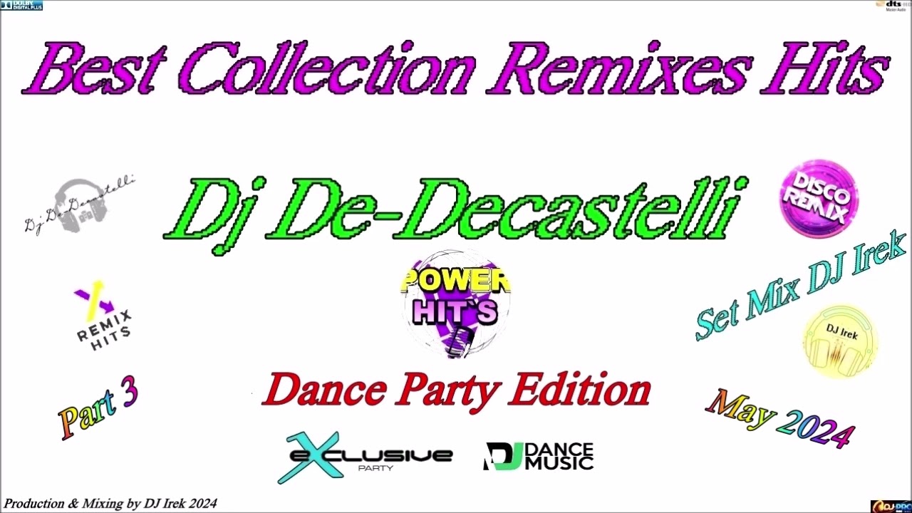 Best Collection Remixes Hits Dj De-Decastelli Set Mix DJ Irek Part 3 (Dance Party Edition 2024)