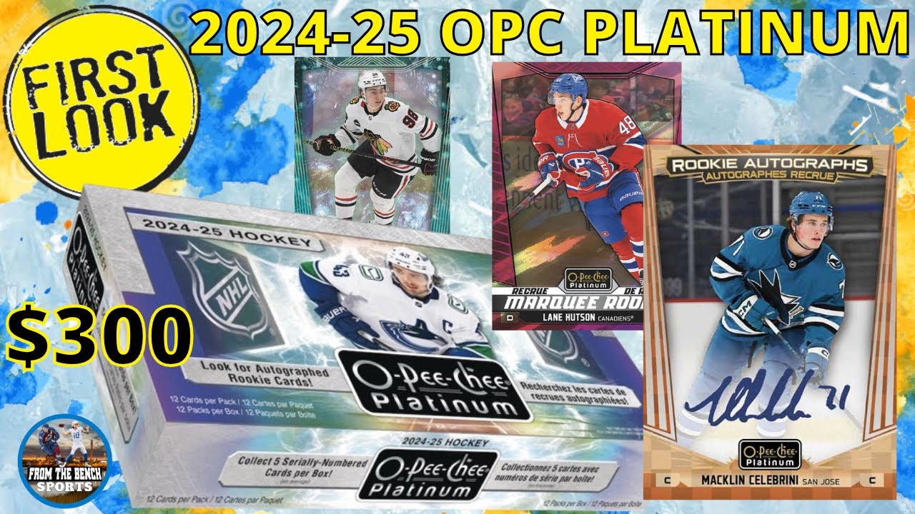 FIRST LOOK - 2024-25 O-Pee-Chee Platinum Hobby Box Break &ndash; TWO Low-Numbered Hits Pulled!